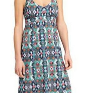 Athleta Blue Printed Pack Everywhere Halter Dress